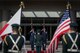 U.S. Air Force Chief of Staff Gen. David L. Goldfein and Japan Air Self-Defense Force Chief of Staff Gen. Yoshiyuki Sugiyama salute Members of the Japan Ground Self-Defense Force Honor Guard at the Ministry of Defense in Tokyo, Japan, 7 Nov. 2016. The JGSDF held a welcoming ceremony for U.S. Air Force Chief of Staff Gen. David L. Goldfein as part of his first visit to the region as Air Force chief of staff. (U.S. Air Force photo by Staff Sgt. Michael Smith/Released)