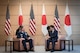 U.S. Air Force Chief of Staff Gen. David L. Goldfein speaks with Shinzo Abe, Prime Minister of Japan, at the Prime Minister’s Official Residence in Tokyo, Japan, 7 Nov. 2016. As part of his first visit to the region as Air Force chief of staff, Goldfein expressed his gratitude for the warm welcome and spoke about the importance of the strong U.S., Japan alliance. (U.S. Air Force photo by Staff Sgt. Michael Smith/Released)