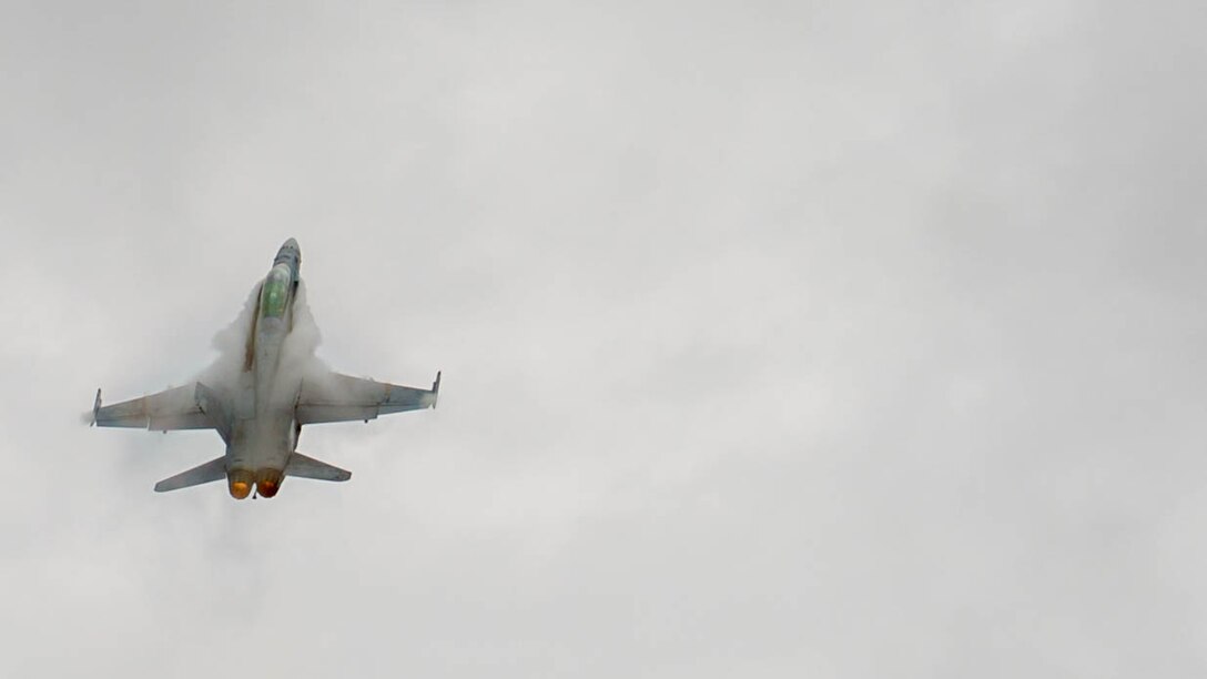 A U.S. Marine Corps F/A-18D Hornet with Marine All-Weather Fighter Attack Squadron  225, takes off from Sam Ratulangi International Airport, Indonesia, during exercise Cope West 17, Nov. 7, 2016. This fighter-focused, bilateral exercise between the U.S. Marine Corps and Indonesian Air Force is designed to enhance the readiness of combined interoperability between the two nations. Both the U.S. F/A-18D Hornets and Indonesian F-16 Fighting Falcons bring unique capabilities affording the associated countries the opportunity to learn and understand each other’s skills, preparing them for real world contingencies and further strengthening their relationship. 