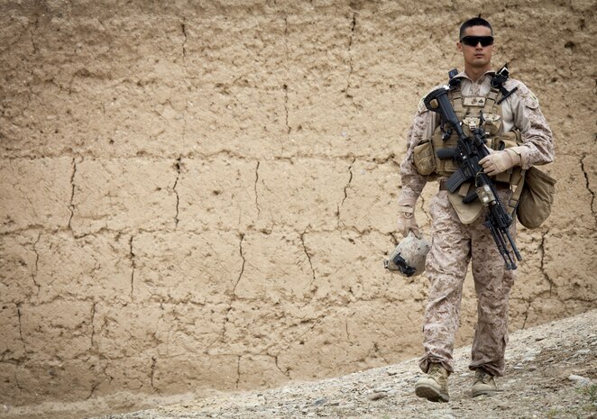 Marine Corps Systems Command is working with the Navy to update the Enhanced Flame Resistant Combat Ensemble, the latest upgrade to the Corps’ Flame Resistant Combat Ensemble. EFRCE is made with a new flame resistant material blend that allows the uniform to self-extinguish, reducing the incidence and severity of burn injuries. (U.S. Marine Corps photo by GySgt Ezekiel R. Kitandwe)