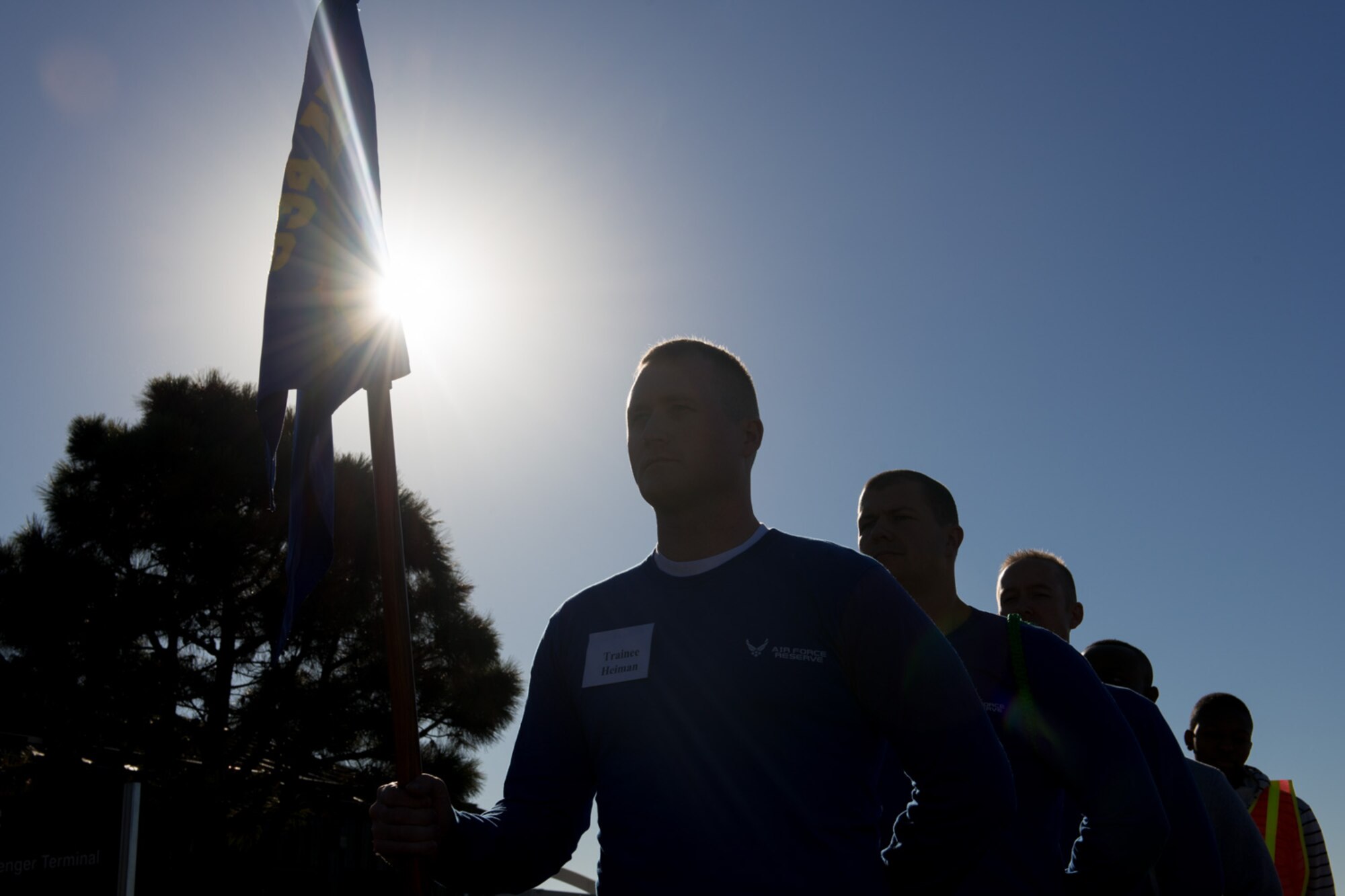 Trainees await instructions as they stand in formation on November 5. (U.S. Air Force Photo by Tech. Sgt. Trevor Saylor)