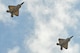 Two F-22 Raptors assigned to the 53rd Wing at Eglin Air Force Base, Fla., fly over onlookers below during an East Coast Airpower Demonstration at Poinsett Electronic Combat Range, Wedgefield, S.C., Oct. 27, 2016. The Raptor is capable of performing both air-to-air and air-to-ground operations, executing the Air Force mission worldwide. (U.S. Air Force photo by Airman 1st Class Christopher Maldonado) 