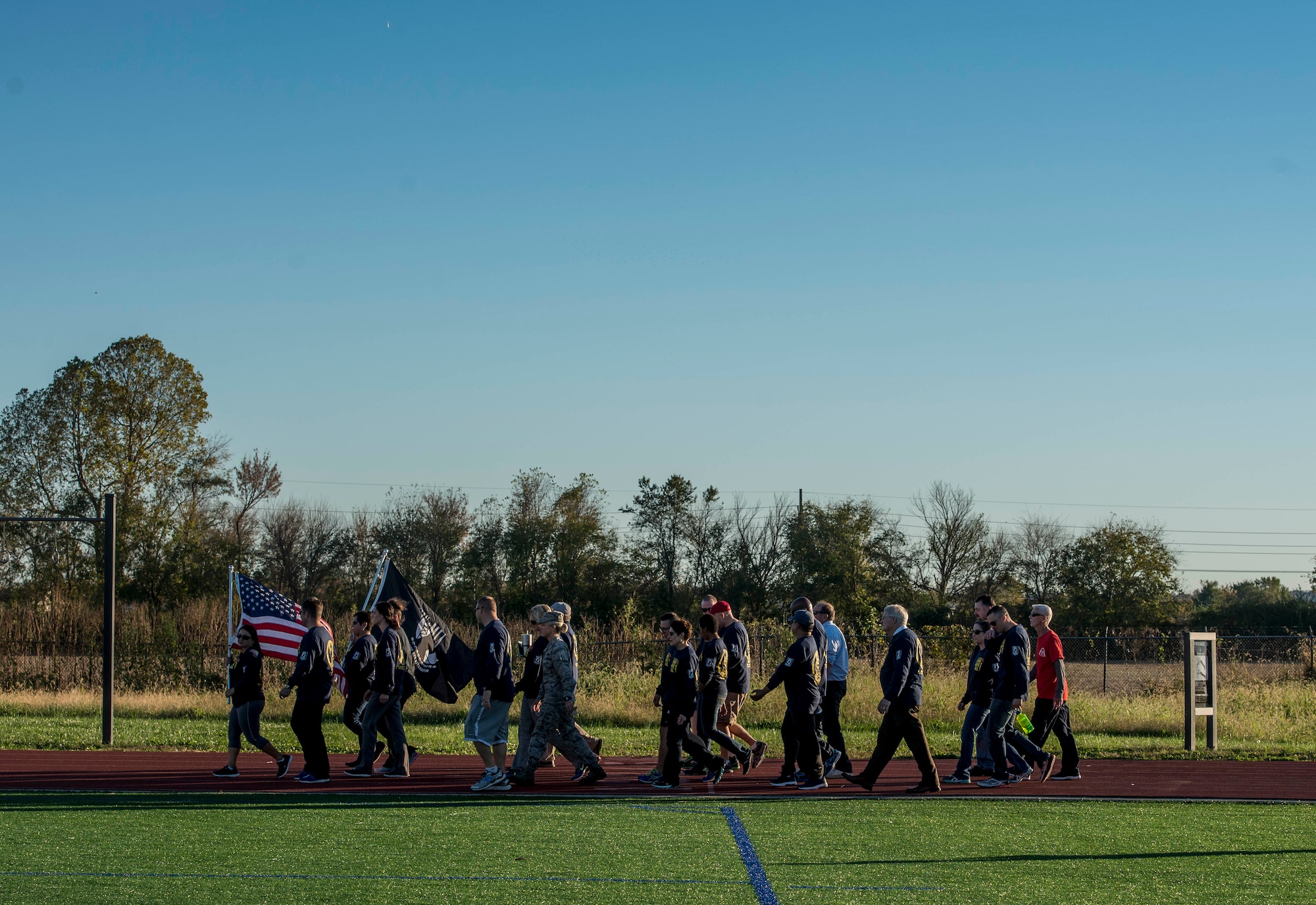 The 7th annual Air Force Sergeants Association Veteran's Vigil run was Nov. 4 and 5, 2016, at the James Gym Track, Scott Air Force Base, Illinois. Master Sgt. Gregory Kuhse was the honoree, who was killed in a British Puma Mk2 helicopter crash in Afghanistan last year. He was a Kalamazoo, Michigan, native and a father of four, with 19 years of service in the United States Air Force. He was assigned to the 3rd Manpower Requirements Squadron at Scott AFB. (U.S. Air Force photo by Staff Sgt. Jodi Martinez)