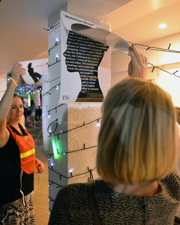 SINGAPORE (Nov. 7, 2016) – Aria Terry, sets a glow lantern afloat at Navy Region Singapore’s Terror Club during an event to raise awareness about domestic violence and sexual assault, Nov. 4, 2016. The lanterns symbolize giving hope and empowerment to those victims of sexual assault and domestic violence around the world. Military service members and their families along with DoD civilians assigned to Navy Region Singapore walked along the streets of Sembawang, Singapore to raise awareness and support for victims of sexual assault and domestic violence. The event entitled, Take Back the Night, included more than 30 participants who gathered to peacefully march along the streets of Singapore and take back the fear that is surrounded by the belief that violence is perpetrated by strangers in the night. (Official U.S. Navy photo by Marc Ayalin)