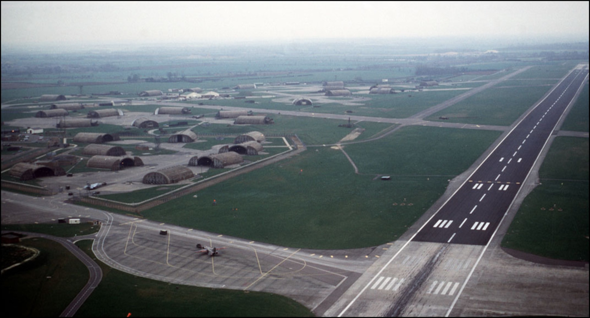 The 20th Fighter Wing was stationed at Royal Air Force Upper Heyford, Oxfordshire, England, from 1970 to 1994. Hardened shelters on the installation were used as a defensive measure to protect air assets in the event of an attack. (Courtesy photo from 20th Fighter Wing historian)