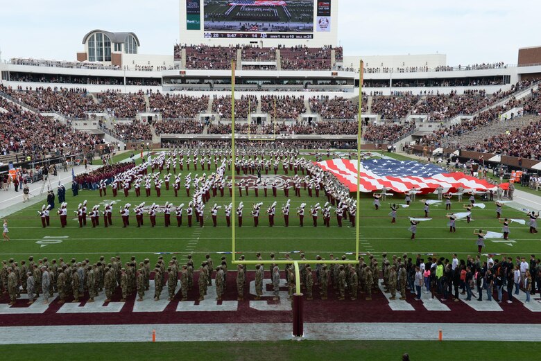 Flag Waved At Msu Game For Military Appreciation Day Columbus Air Force Base Article Display