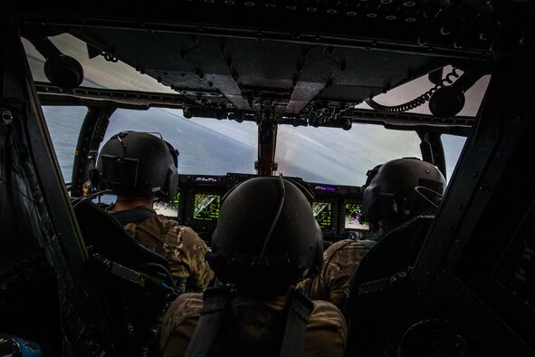 Air Commandos with the 8th Special Operations Squadron conduct a routine training mission in a CV-22 Osprey tiltrotor aircraft over Northwest Florida, Nov. 8, 2016. Aircrew with the 8th SOS conduct routine training flights to ensure their readiness to execute global special operations. (U.S. Air Force photo by Airman 1st Class Joseph Pick)