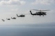 HH-60 Pave Hawks from the 33rd Rescue Squadron, 943rd Rescue Group and Japan Air Self-Defense Force, fly in formation during exercise Keen Sword 17, Nov. 7, 2016, near Okinawa, Japan. The U.S.-Japan mutual security treaty allows the U.S. to provide forward-based forces that can rapidly react to counter aggression against Japan and other allies. (U.S. Air Force photo/Senior Airman Stephen G. Eigel)
