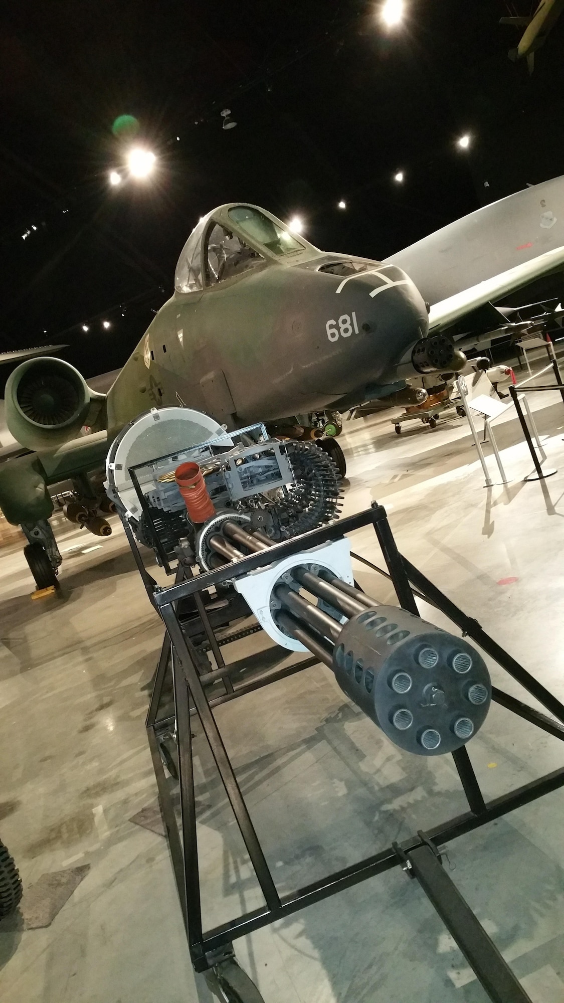 DAYTON, Ohio -- GAU-8/A Avenger on display in the Cold War Gallery at the National Museum of the U.S. Air Force. (U.S. Air Force photo)