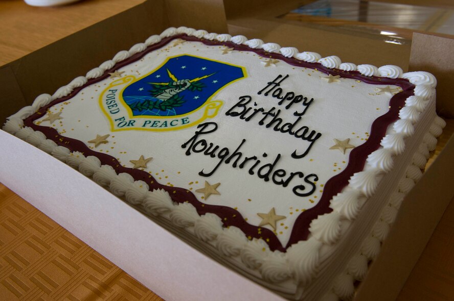 Members of the 91st Missile Wing celebrate the wing’s 68th birthday at Minot Air Force Base, N.D., Nov. 9, 2016. Twentieth Air Force commander Maj. Gen. Anthony Cotton led a cake-cutting ceremony at the event. (U.S. Air Force photos/Senior Airman Apryl Hall)