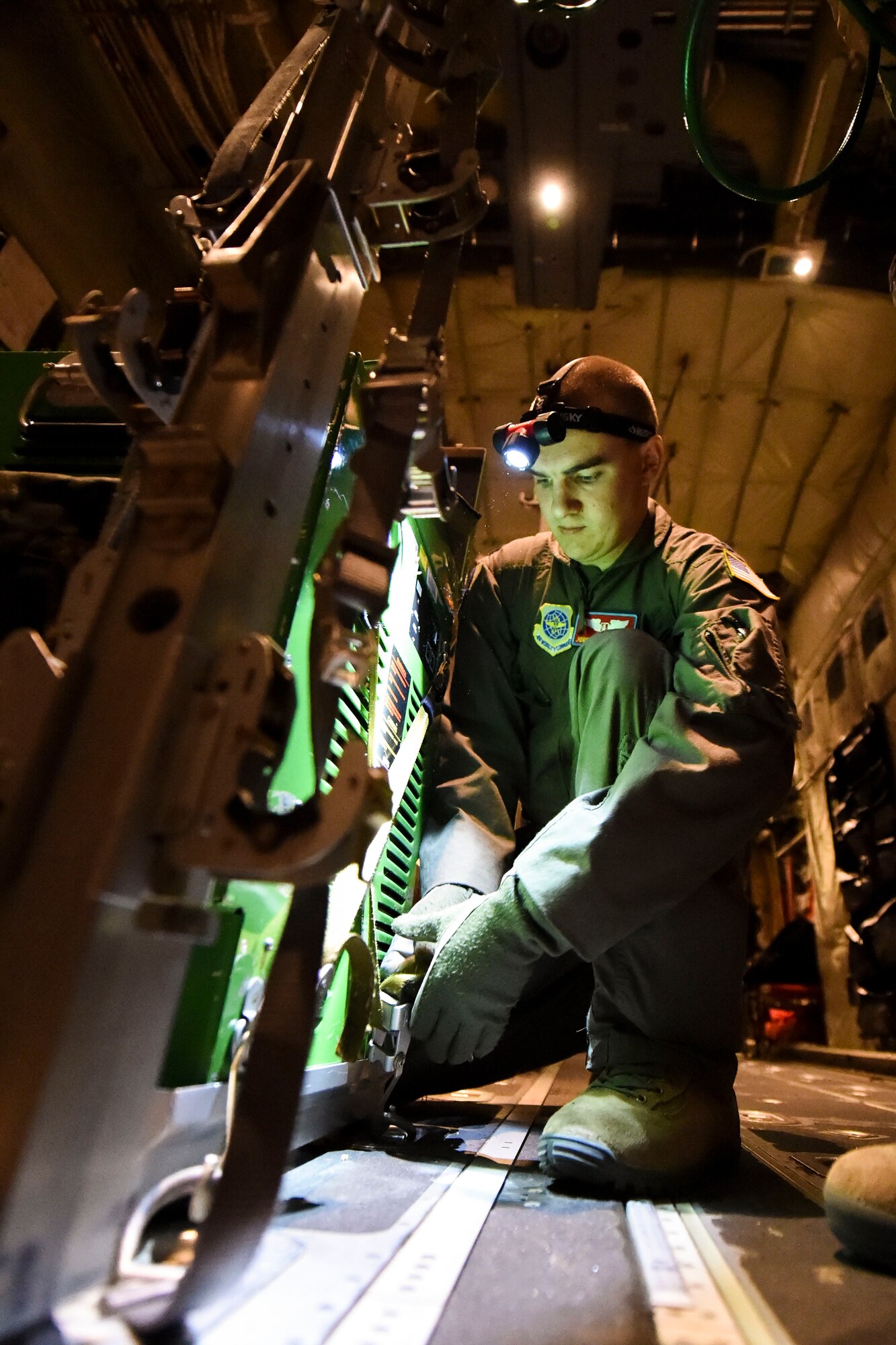 U.S. Air Force Capt. Jordan Petersen, 375th Aeromedical Evacuation Squadron flight nurse, pre-flight checks the Next Generation Portable Therapeutic Liquid Oxygen System, during exercise Tropical Storm Greg, Nov. 8, 2016, at Little Rock Air Force Base, Ark. Medical crews use this system to provide oxygen to patients during emergency aerial transportation. (U.S. Air Force photo by Senior Airman Stephanie Serrano)