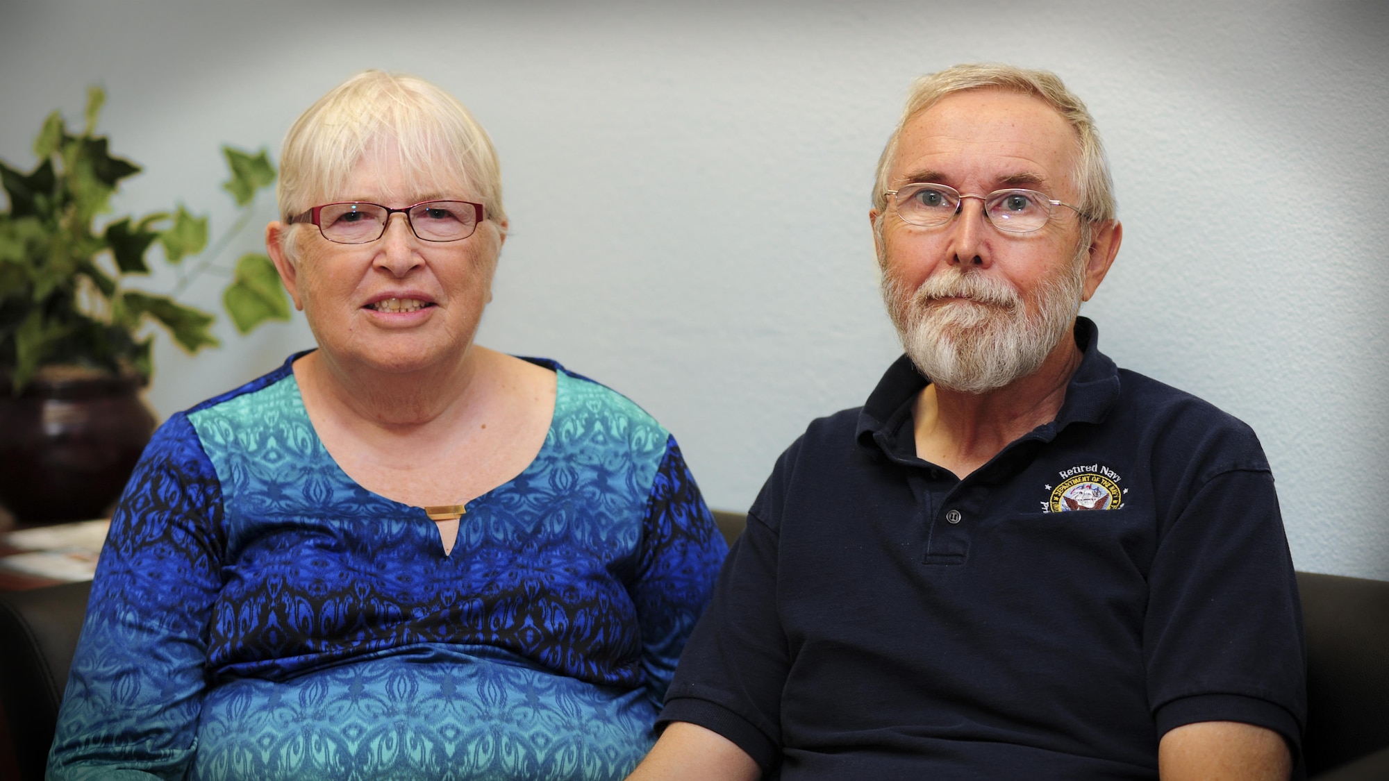 U.S. Navy retired Senior Chief Petty Officer Allen Estes, D-M’s Retiree Activities Office manager, and his wife Barbara Estes, D-M’s RAO editor and receptionist, pose for a portrait at Davis-Monthan Air Force Base, November 9, 2016. Alan and Barbara volunteer their time to provide services and information to retired service members in Tucson’s local area. (U.S. Air Force photo illustration by Airman Nathan H. Barbour)