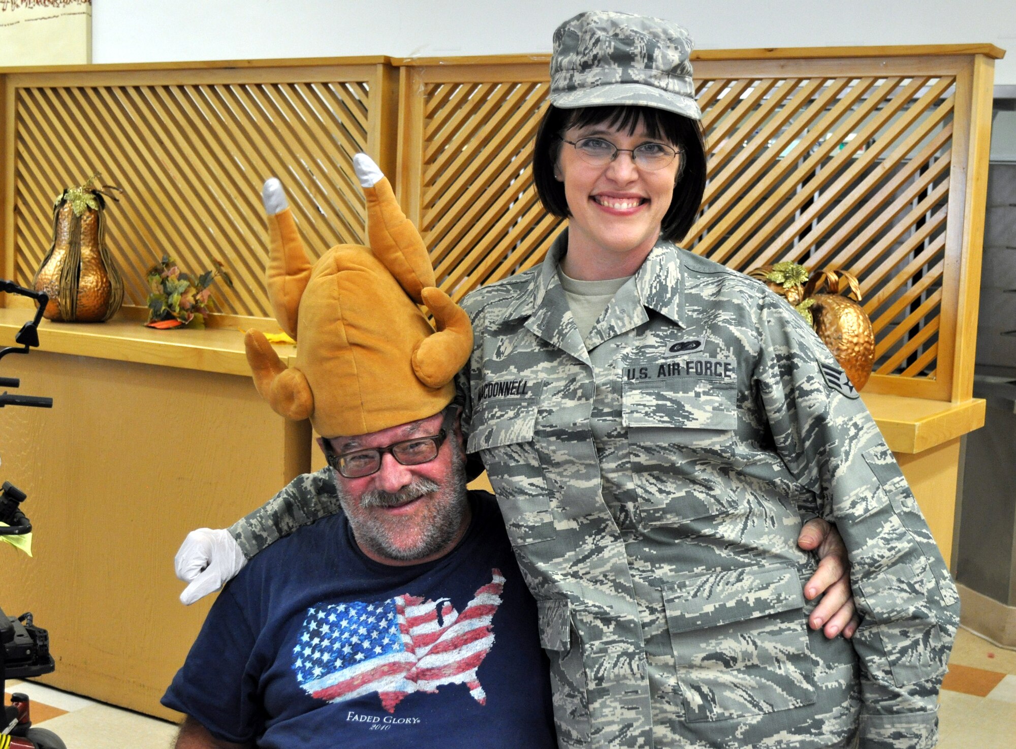 OPERATION GIVE THANKS, Thanksgiving Day: Please join us on Thanksgiving Day, November 24, as the 349th Air Mobility Wing members will once again serve the holiday meal to our veterans at the California Veterans Home, Yountville. At least 50 volunteers are needed to help with serving the meal, clearing away, and visiting with the veterans. Report time is 10 a.m., and the meal ends at 1 p.m. To sign up, or for information or questions, please contact Ellen Hatfield, 349th Public Affairs at 707-424-3936.

