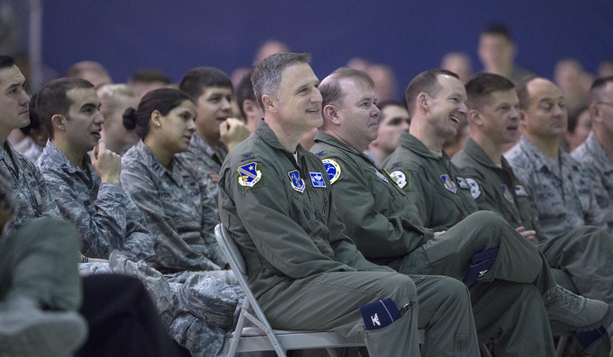 Air Force Chief of Staff Gen. David L. Goldfein addresses Airmen during an all call at Joint Base Elmendorf-Richardson, Alaska, Nov. 10, 2016. During his Pacific tour, Goldfein visited JBER and shared his priorities of revitalizing squadrons, strengthening joint leaders and teams, and multi-domain command and control. 