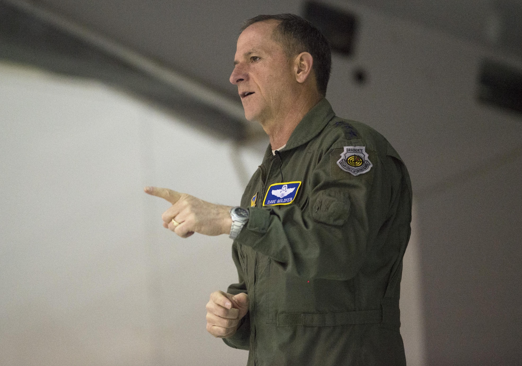 Air Force Chief of Staff Gen. David L. Goldfein visits Joint Base Elmendorf-Richardson, Alaska, Nov. 10, 2016. During his Pacific tour, Goldfein visited JBER and shared his priorities of revitalizing squadrons, strengthening joint leaders and teams, and multi-domain command and control. 