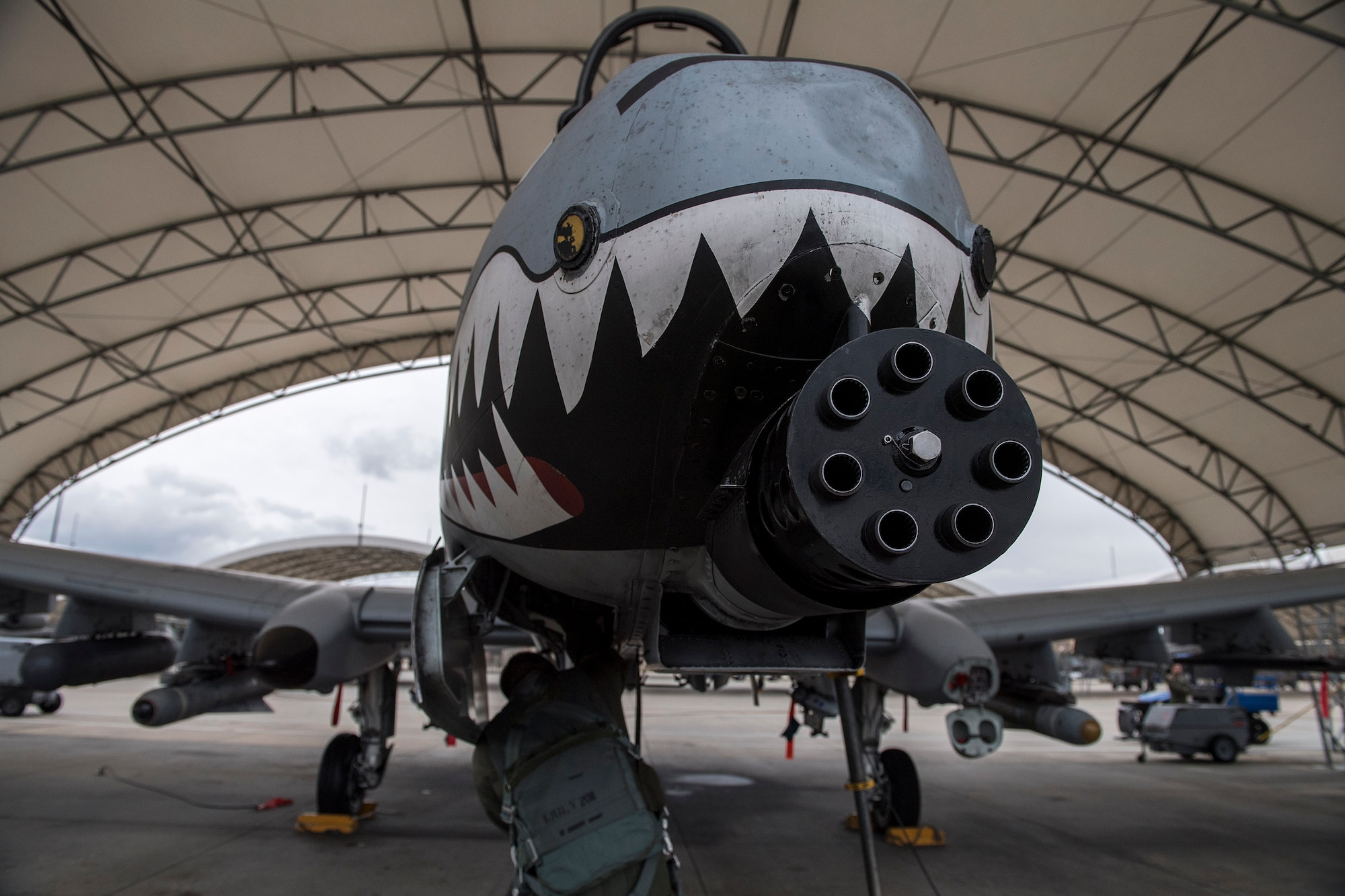 U.S. Air Force Reserve Lt. Col Robert Sweet, 476th Fighter Group A-10C Thunderbolt II pilot, performs a pre-flight inspection during a surge exercise, Nov. 9, 2016, at Moody Air Force Base, Ga. During the surge, the 23d and 476th Fighter Group’s goal was to maximize the amount of flying missions, conducting approximately 300 totaling more than 500 flight hours. (U.S. Air Force photo by Airman 1st Class Janiqua P. Robinson) 