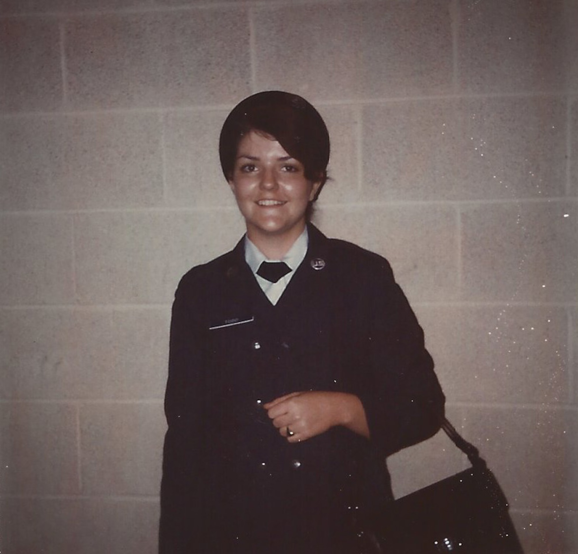 Retired Air Force veteran, Ruth Barmore, poses for a picture after graduating from basic training October 1974 at Lackland Air Force Base, Texas. Barmore graduated from Squadron 3709, Flight 146 and went on to serve as an aircraft structural maintenance technician working on the Lockheed C-141 Starlifter aircraft.