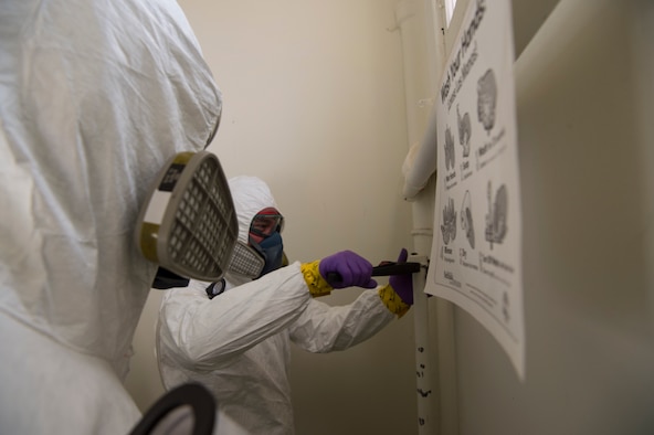 Staff Sgt. Jonathan Avila, 90th Civil Engineer Squadron water and fuels journeyman, uses a wrench to remove a pipe cap during Building 210 renovations at F.E. Warren Air Force Base, Wyo., Nov. 2, 2016. The building’s plumbing is being modernized with modern copper-based lines. Airmen from the 90th CES have started renovations on Building 210 with an estimated completion date of spring 2017. (U.S. Air Force photo by Staff Sgt. Christopher Ruano)