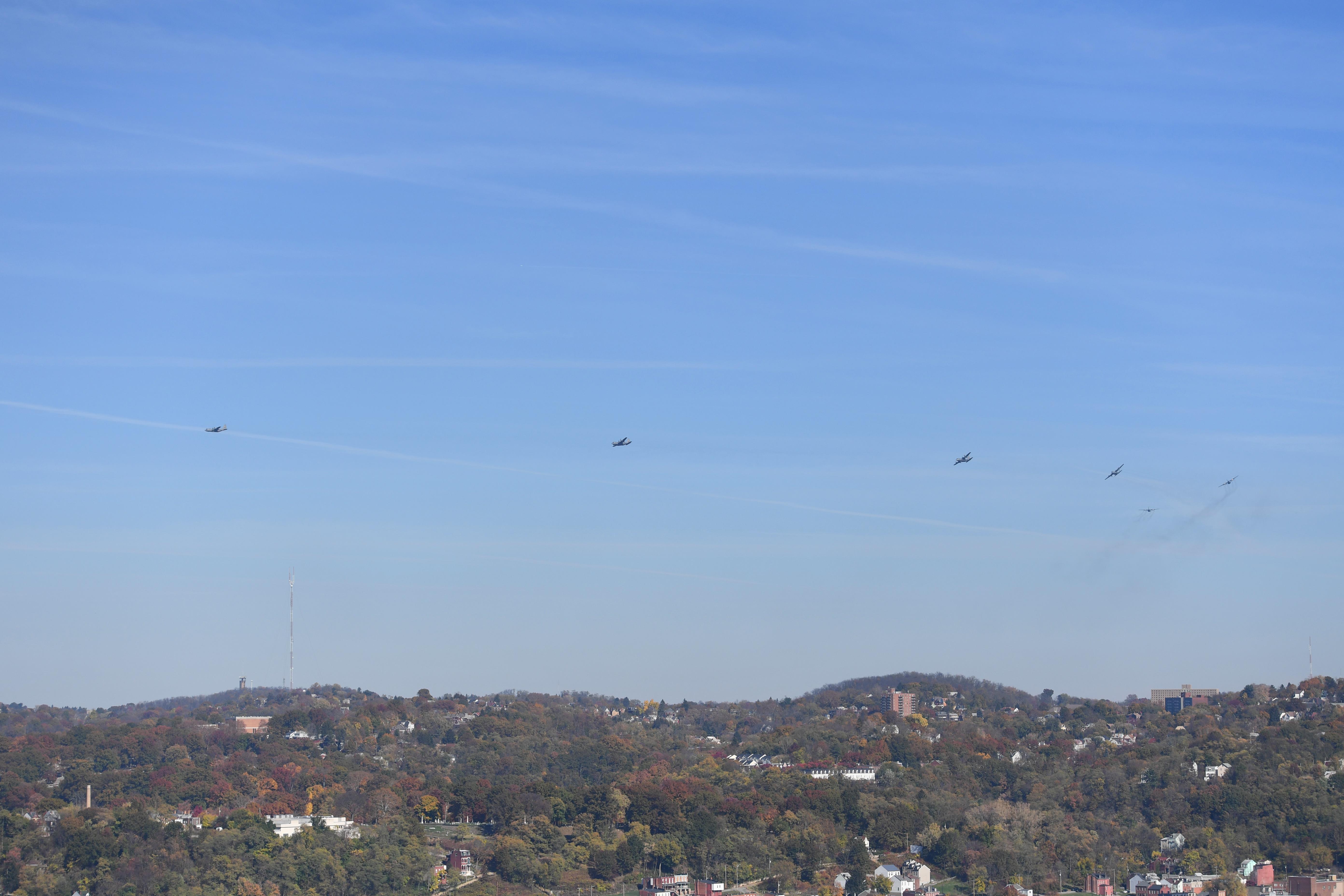 Exercise Steel Challenge planes fly over Pittsburgh