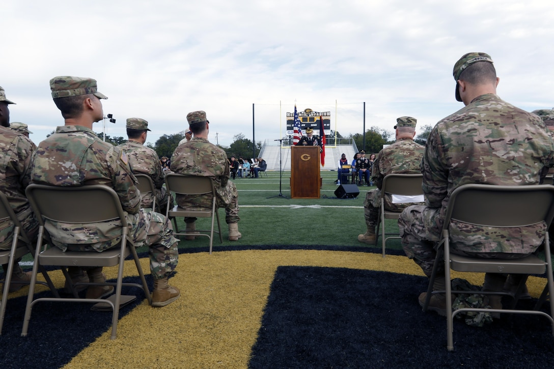 U.S. Army Reserve and National Guard Soldiers and veterans were celebrated Nov. 11, 2016 in a Veterans Day breakfast and memorial ceremony hosted by citizens from Gatesville, Tx., and III Corps and Fort Hood, Tx.
(U.S. Army photo by Sgt. Christopher Bigelow)