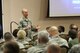 Lt. Gen. Mark Ediger, the Air Force Surgeon General, addresses medical Airmen during a question and answer session at the 2016 Air Force Medical Service Senior Leadership Workshop. The workshop has a week-long focus on strategies and future programs for the AFMS.