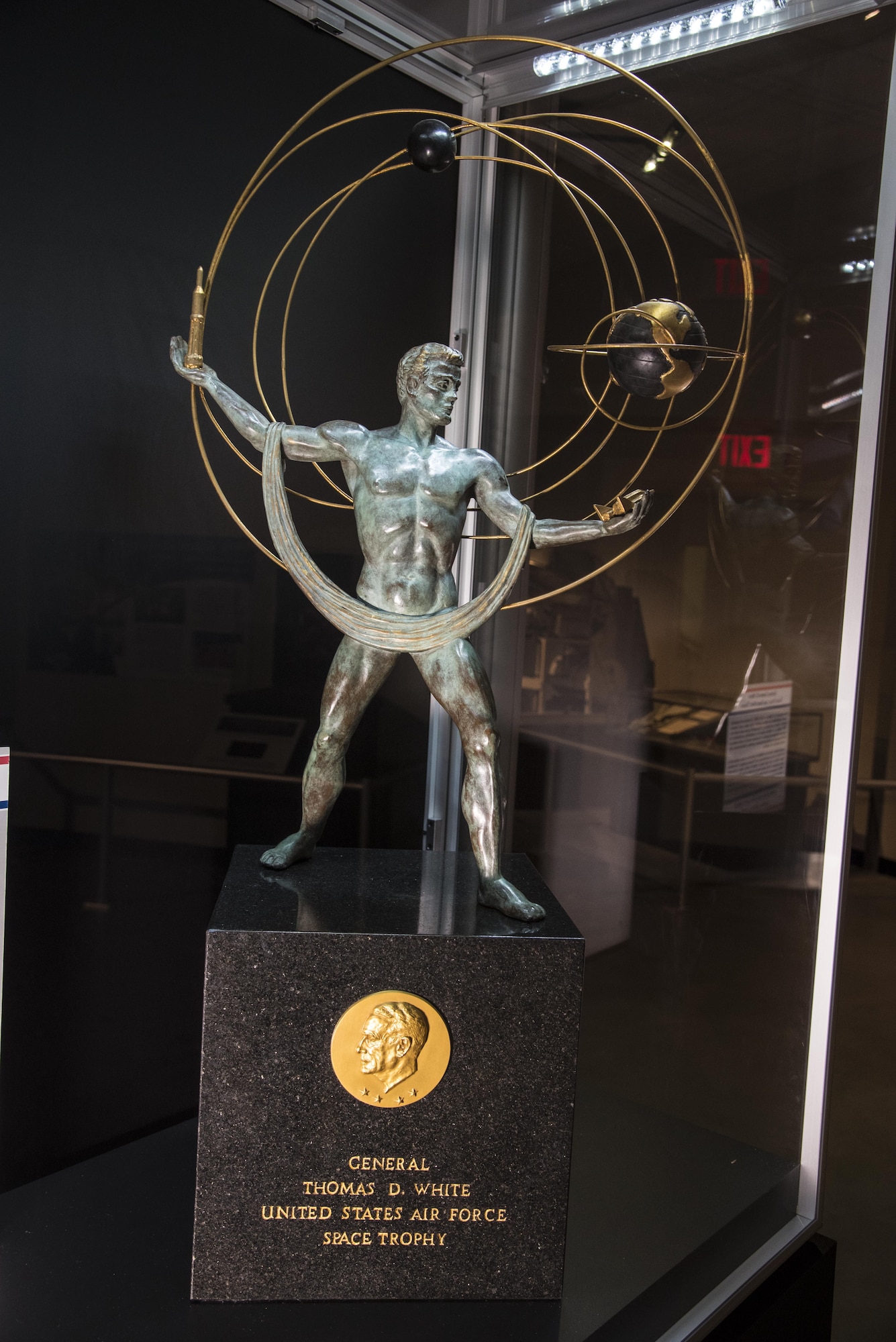 DAYTON, Ohio -- Gen. T.D. White trophy on display at the National Museum of the U.S. Air Force. (U.S. Air Force photo)