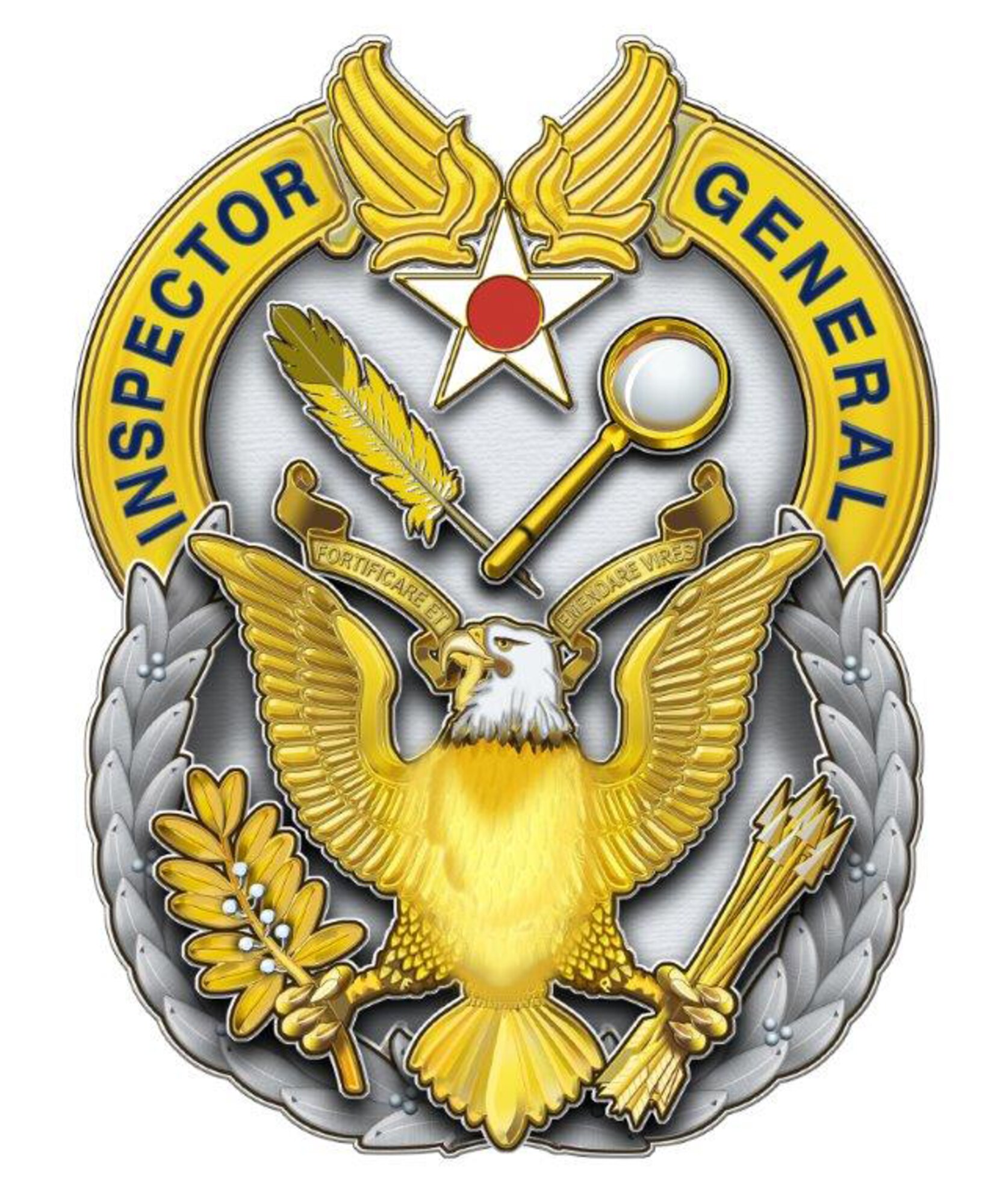 The Air Force Inspector General Badge is a duty badge authorized for wear by all personnel who are assigned to IG duty positions. 
