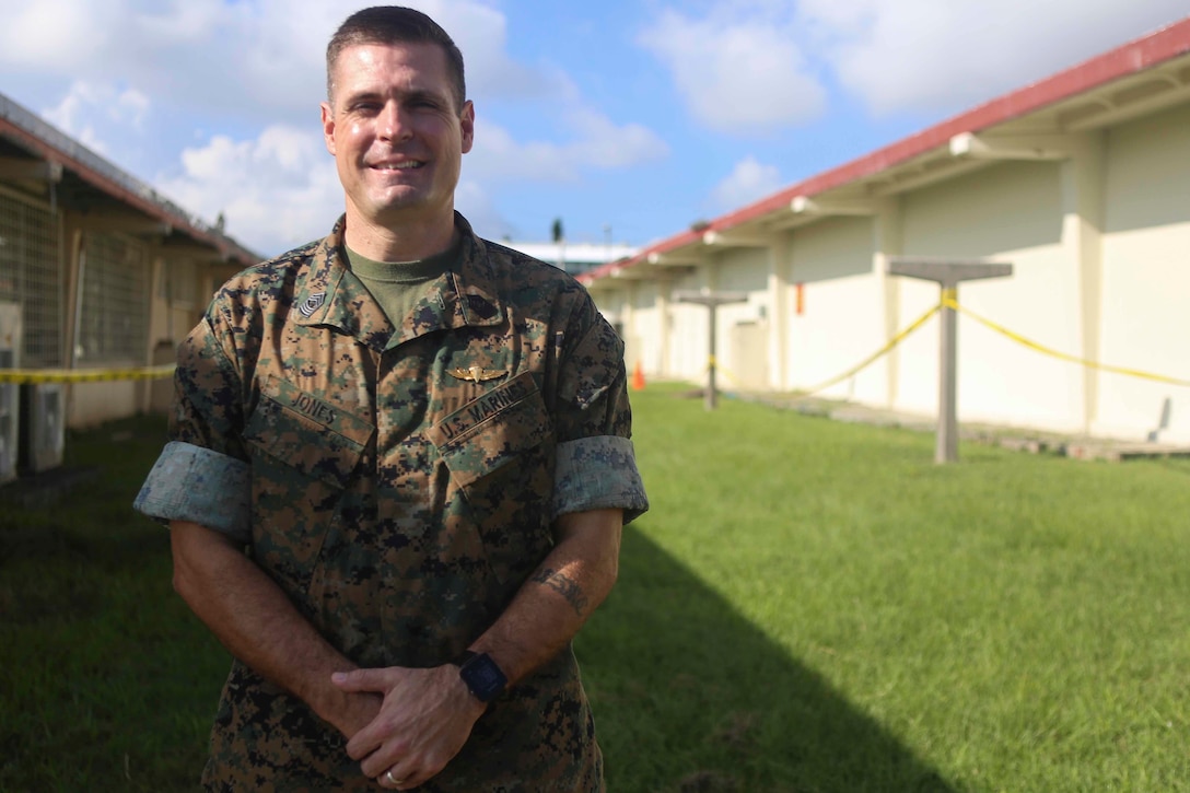Marine Corps Master Gunnery Sgt. Blaine Jones is the first Marine to be accepted as the Joint Operations senior enlisted advisor for U.S. Central Command. Marine Corps photo by Cpl. Carl King