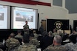 Maj. Gen. David J. Conboy, Deputy Commanding General for Operations, provided opening remarks for the Command Readiness Review (CR2) held at the C.W. “Bill” Young Armed Forces Reserve Center on 5 Nov.  The review was conducted to assess how Army Reserve Medical Command’s readiness posture aligns with the U.S. Army Reserve’s global requirements.
