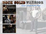 This week's Rock Solid Warrior is Senior Airman Hunter Reed, a 386th Expeditionary Maintenance Squadron aerospace ground equipment journeyman. Reed is deployed from the 436th Maintenance Squadron at the 436th Airlift Wing. (U.S. Air Force photo graphic/Senior Airman Andrew Park)