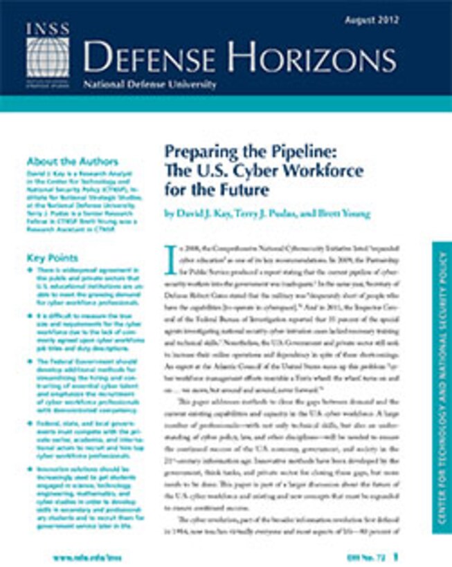 Preparing the Pipeline: The U.S. Cyber Workforce for the Future