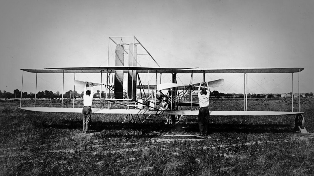 1903 – 1911: The new century witnessed man take to the air for the first time in a heavier-than-air-powered aircraft conceived and flown by two Ohio bicycle salesmen. 