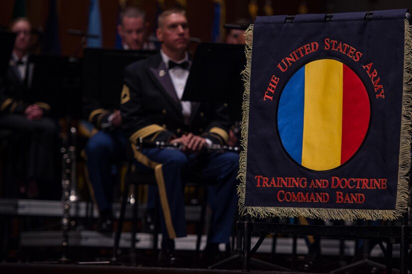 The U.S. Army Training and Doctrine Command Band prepares for their Veterans Day concert in Virginia Beach, Va., Nov. 11, 2016. Veterans Day is meant as a tribute to all American veterans, giving thanks to those who served honorably during war or peacetime. (U.S. Air Force photo by Airman 1st Class Derek Seifert)