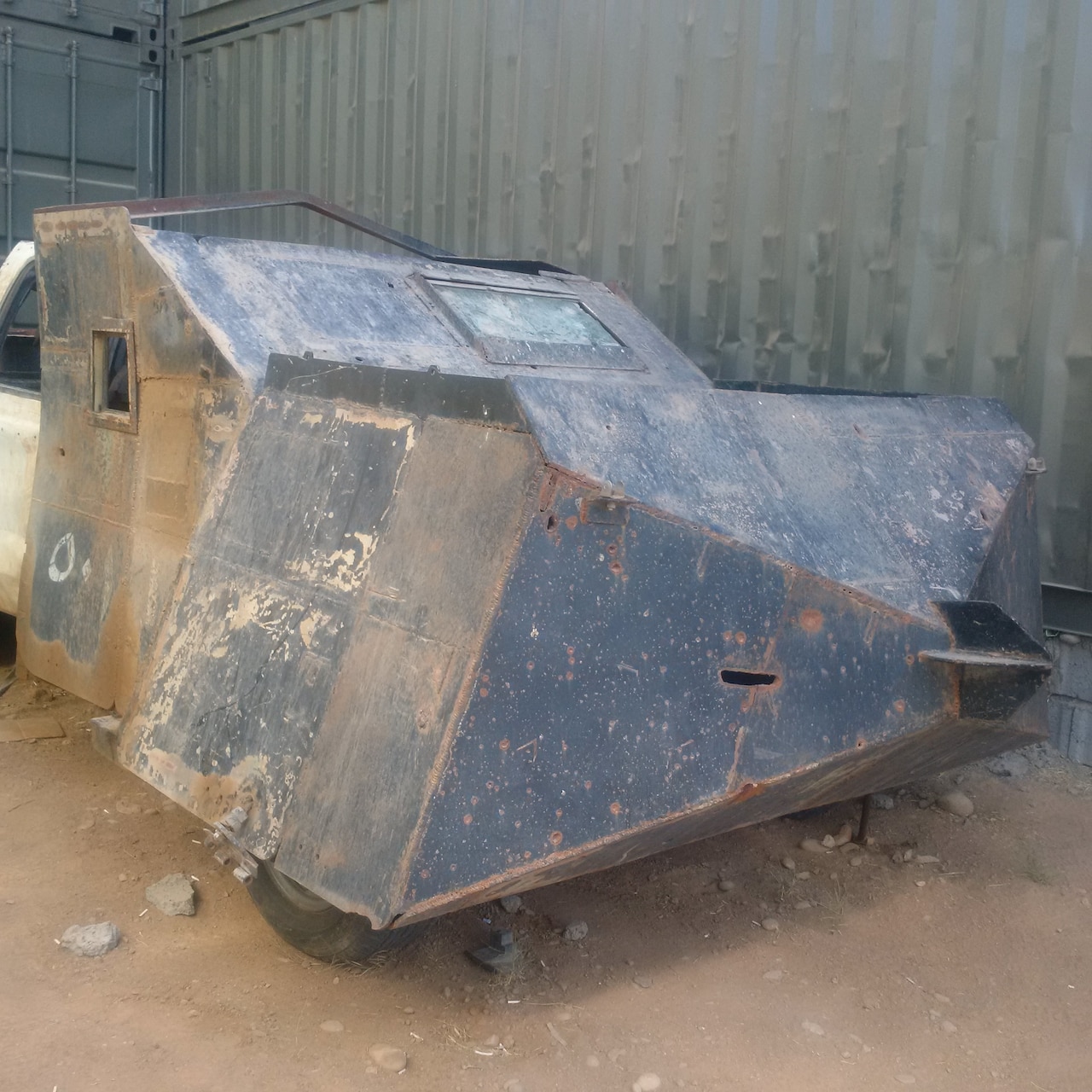 A captured vehicle-borne improvised explosive device is used to train Kurdish peshmerga forces at a coalition training site in northern Iraq. U.S.-led coalition airstrikes have destroyed more than 60 vehicle bombs since Iraqi and Kurdish forces began the operation to liberate Mosul, Oct. 17. DoD photo
