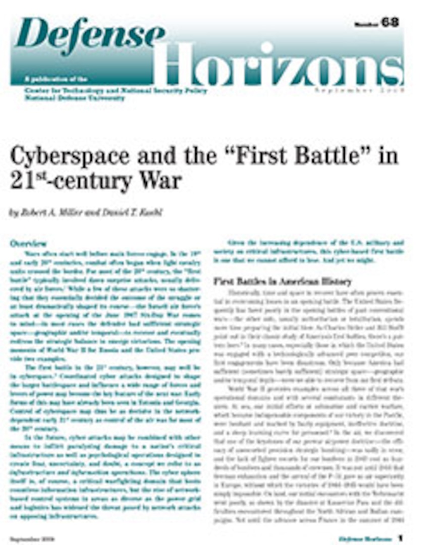 Cyberspace and the “First Battle” in 21st-century War > National ...