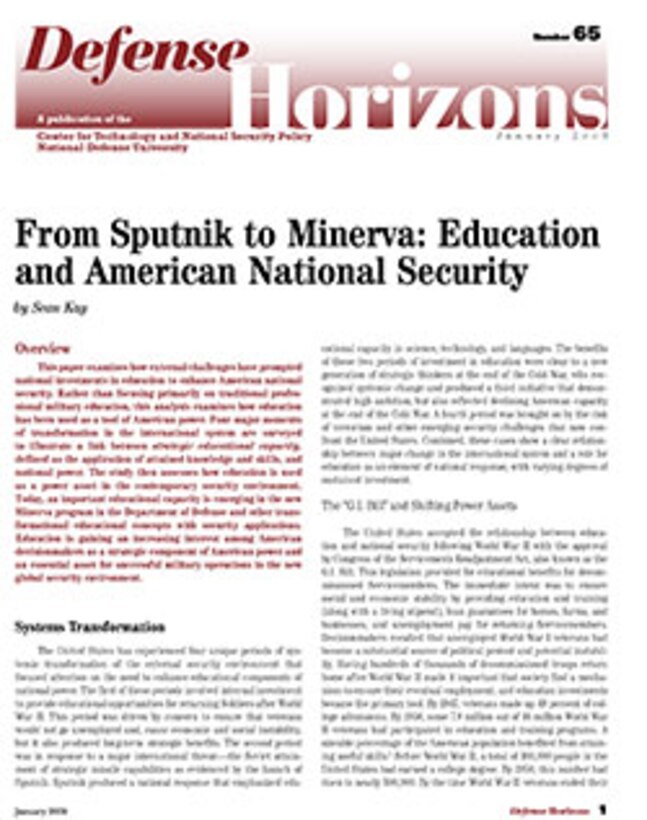 From Sputnik to Minerva: Education and American National Security