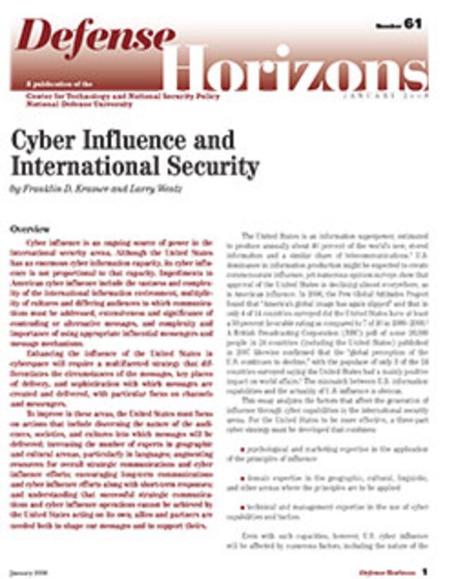 Cyber Influence and International Security