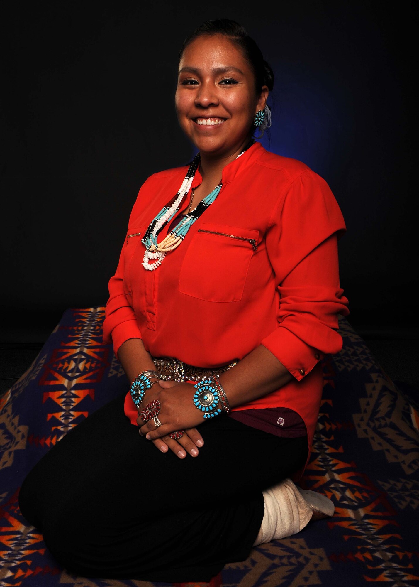 U.S. Air Force Senior Airman Letyraial Cunningham, 19th Civil Engineer Squadron engineering journeyman, connects her professional role with her Navajo background by sharing her heritage with those she serves with. Cunningham is part of the 19.1 percent of women and 0.6 percent of Native Americans serving in the U.S. Air Force. (U.S. Air Force photo by Airman 1st Class Kevin Sommer Giron)
