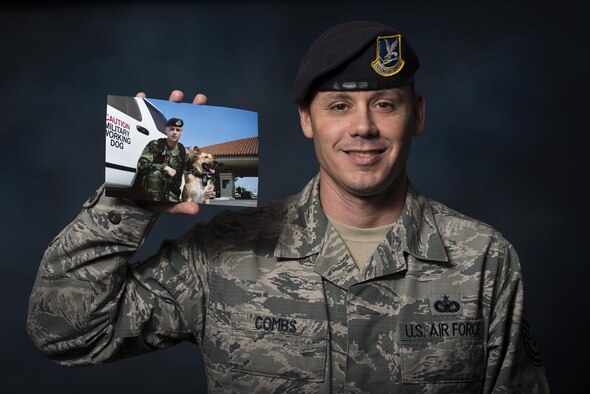Tech. Sgt. Nathan Combs, 902nd Security Forces Squadron NCO in charge of resource protection, was diagnosed with testicular cancer in 2005 while serving as a military working dog handler at Joint Base San Antonio Randolph. Combs was notified in spring 2015 that he was considered cancer-free. 