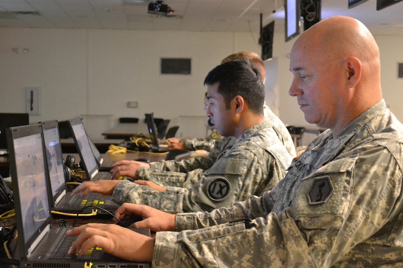 Students enrolled in the 4960th Multi-Functional Training Brigade (Total Army School System) conducted scenerio-based leadership training on a virtual battlespace system during a new pilot Army Medical Department Advanced Leader Course Phase II held at Fort Shafter Flats, Hawaii, October 30 - November 12, 2016. The system is a flexible simulation training solution for scenario training and mission rehearsal.