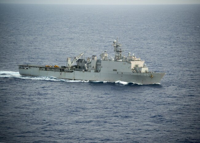 USS Comstock LSD-45 steams in formation during a photo exercise during Keen Sword 2017. Keen Sword 17 is a joint and bilateral field training exercise (FTX) between U.S. and Japanese forces meant to increase readiness and interoperability within the framework of the U.S. " Japan alliance. 