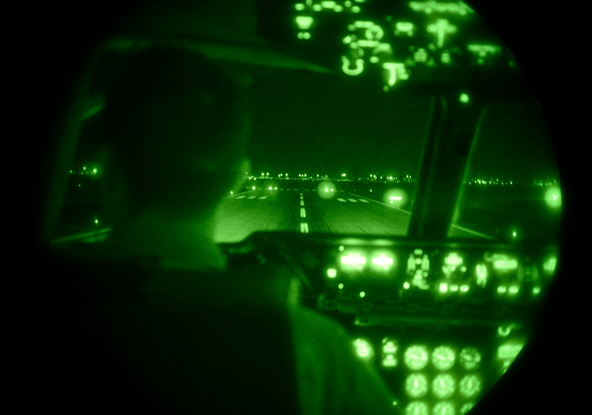 1st Lt. Justin Greenway, 70th Air Refueling Squadron pilot, taxis in from the runway in a KC-10 extender at Luke Air Force Base, Ariz., Nov. 16, 2016. The KC-10, from Travis Air Force Base, Calif. flew in support of the F-16 pilot training mission. (U.S. Air Force photo by Senior Airman James Hensley)
