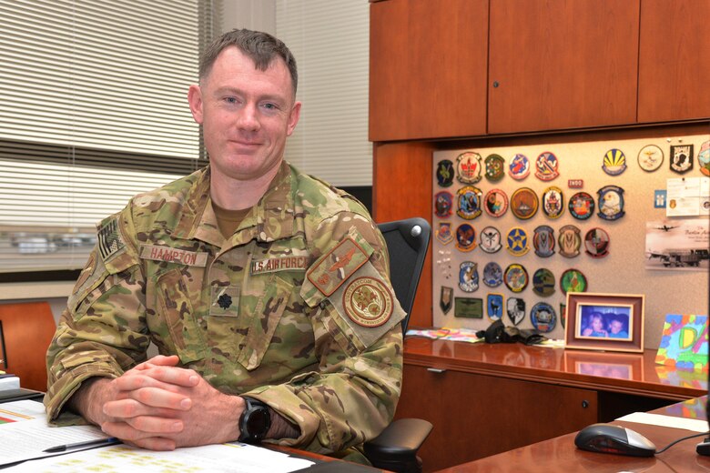 Lt. Col. Joshua Hampton, 40th Helicopter Squadron commander, poses for a photo Nov. 16, 2016, at Malmstrom Air Force Base, Mont. Hampton said he is excited to be leading the 40th HS and looks forward to watching his Airmen succeed. (U.S. Air Force photo/Airman 1st Class Daniel Brosam)