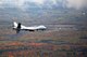 Syracuse, NY – A remotely piloted MQ-9 Reaper operated by the New York Air National Guard’s 174th Attack Wing flies a routine training mission over Central New York on October 23, 2016. The Civil Air Patrol provides chase plane operations for the MQ-9, to and from restricted air space, to meet FAA see-and-avoid requirements of remotely piloted aircraft (RPA). (U.S. Air National Guard Photo by Master Sgt. Eric Miller/released)