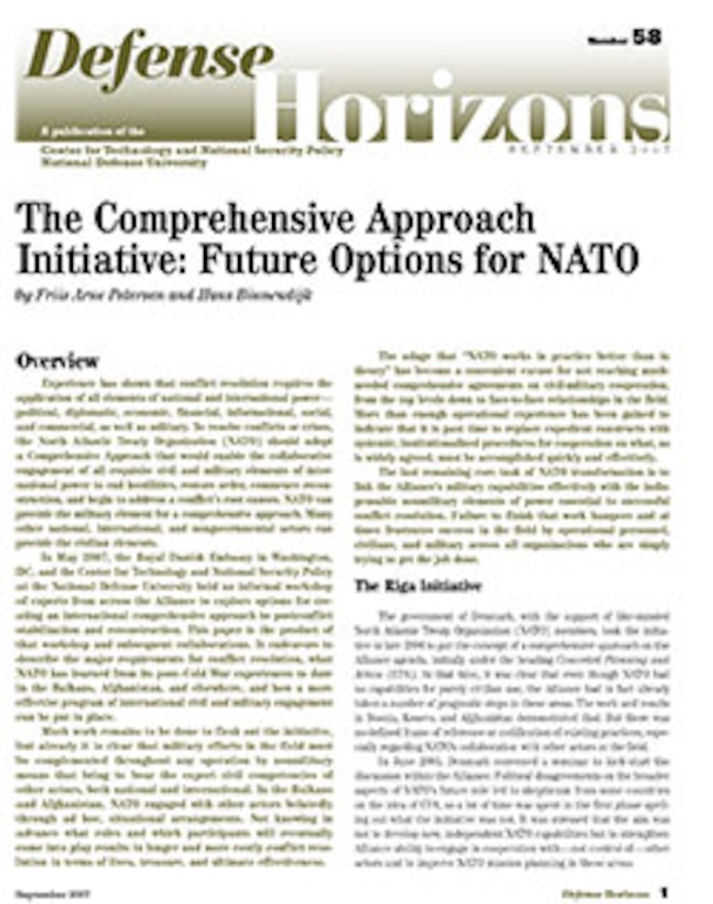 The Comprehensive Approach Initiative: Future Options for NATO