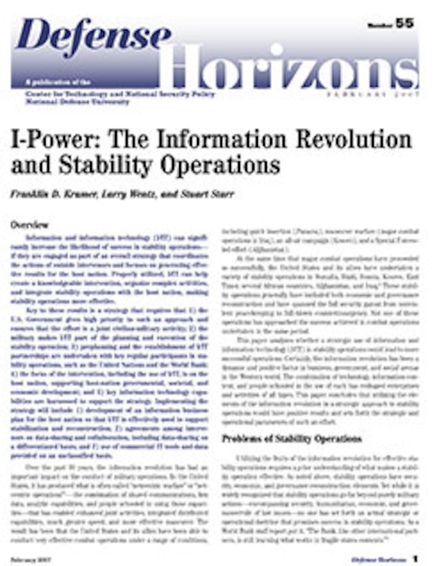 I-Power: The Information Revolution and Stability Operations