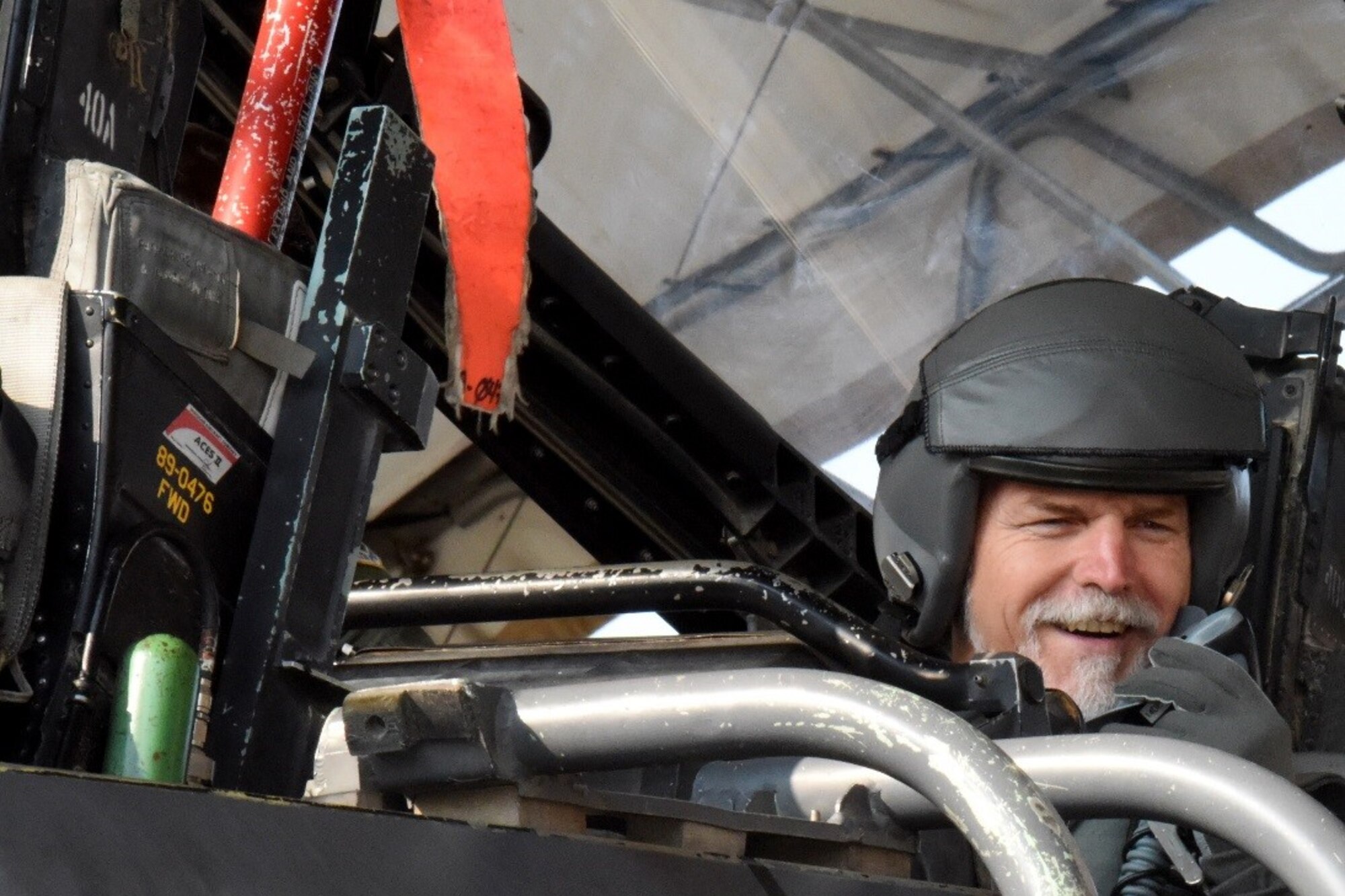 Gen. Petr Pavel, NATO military committee chairman, prepares for takeoff in an F-15E Strike Eagle, Nov. 15, 2016, at Seymour Johnson Air Force Base, North Carolina. Pavel also toured the 335th Fighter Squadron, and met with service members who were recently deployed in support of the global fight on terrorism.  (U.S. Air Force photo by Airman Miranda A. Loera)