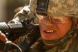 Pvt. Diego Garcia, an Army Reserve Soldier in basic combat training with Company A, 1st Battalion, 61st Infantry Regiment at Fort Jackson, S.C., takes aim at his target at the hand grenade assault course, Oct. 19. (U.S. Army Reserve photo by Sgt. Stephanie Hargett/ released)