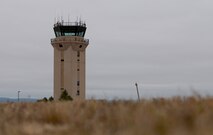 Air traffic controllers, assigned to the 28th Operations Support Squadron, coordinate with aircraft at Ellsworth Air Force Base, S.D., Nov. 17, 2016. The Air Traffic Control Tower provides flight safety for all incoming and outgoing aircraft. (U.S. Air Force photo by Airman 1st Class Donald C. Knechtel)

