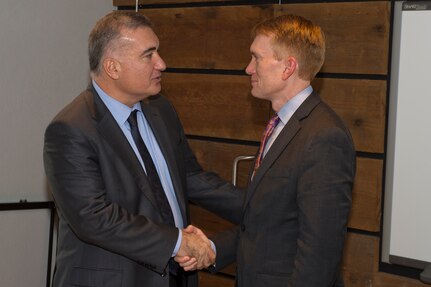 The Azerbaijani Ambassador to the United States, Elin Suleymanov, meets with U.S. Sen. James Lankford, who represents the State of Oklahoma. 